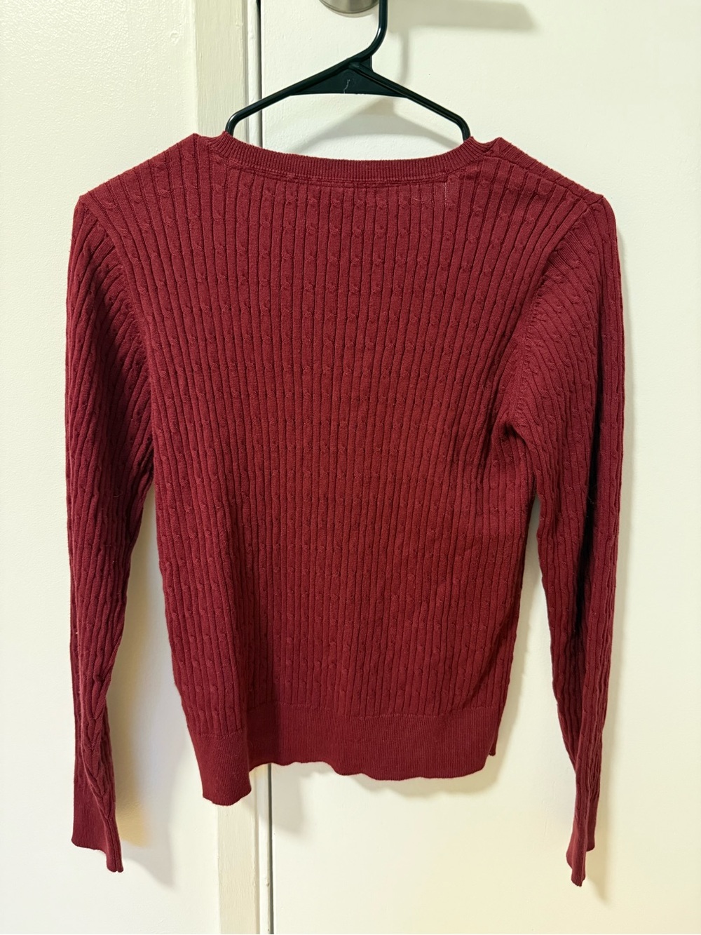 GAP Ribbed Button-Up Cardigan Sweater - Deep Wine - Picture 3 of 3